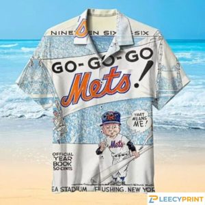 MLB New York Mets Hawaiian Graphic Print Short Sleeve - Adult & Kids T-Shirts, Sweatshirts & Hoodies apparel design preview 1