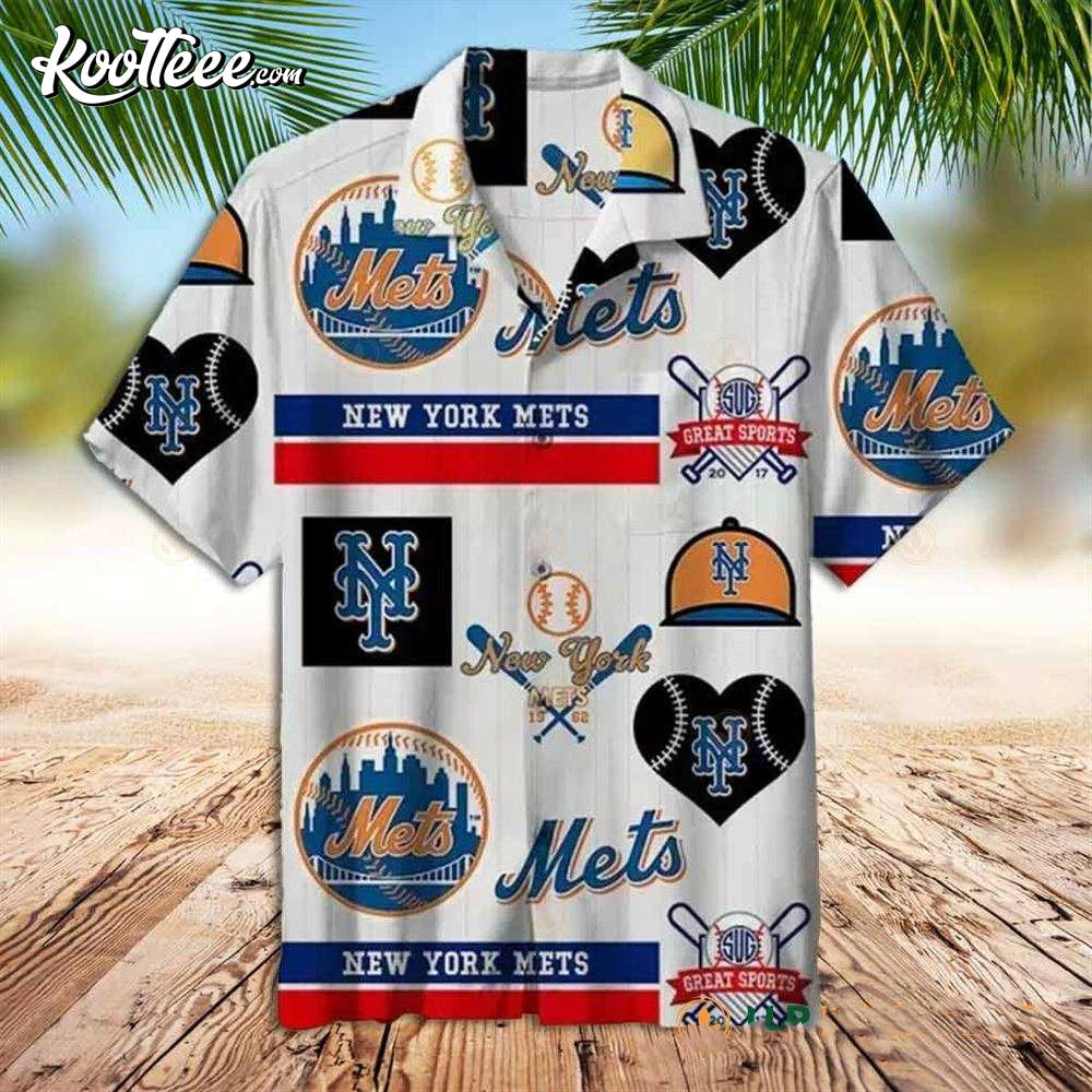 MLB New York Mets Hawaiian - Adult & Kids T-Shirts, Sweatshirts & Hoodies apparel design preview 1