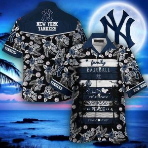 MLB New York Yankees Hawaiian Baseball Gift For Beach - Adult & Kids T-Shirts, Sweatshirts & Hoodies apparel design preview 1