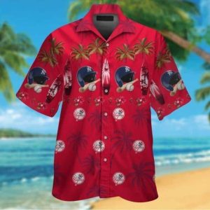MLB New York Yankees Hawaiian Baseball Pattern Beach - Adult & Kids T-Shirts, Sweatshirts & Hoodies apparel design preview 1