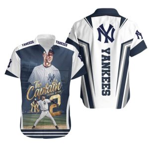 MLB New York Yankees Hawaiian Derek Jeter The Captain - Adult & Kids T-Shirts, Sweatshirts & Hoodies apparel design preview 1