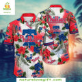 Philadelphia Phillies Hawaiian Red Patriotic Floral - Adult & Kids T-Shirts, Sweatshirts & Hoodies apparel design preview 1