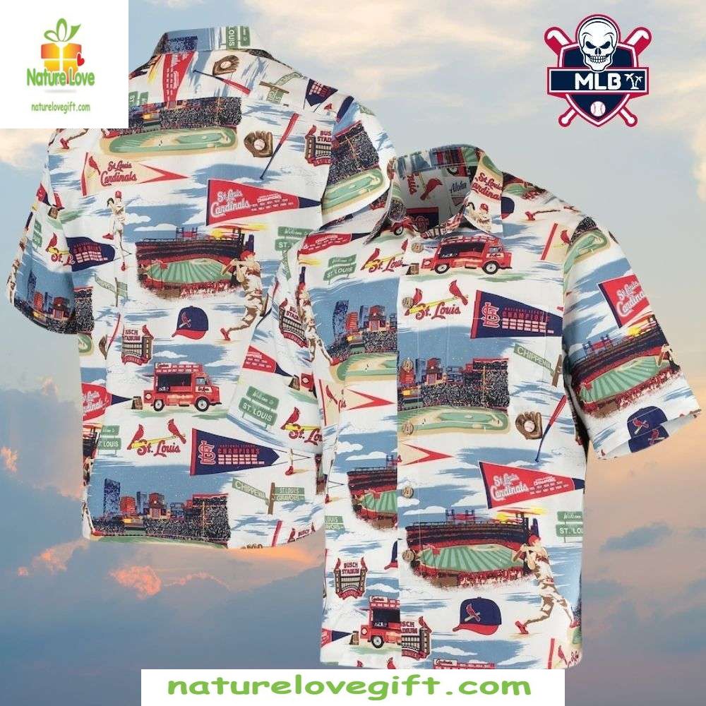 St Louis Cardinals Hawaiian MLB Baseball Stadium - Adult & Kids T-Shirts, Sweatshirts & Hoodies apparel design preview 1