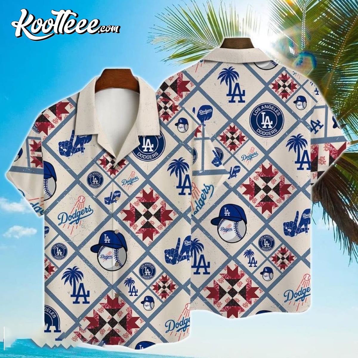 MLB Summer Los Angeles Dodgers Hawaiian - Adult & Kids T-Shirts, Sweatshirts & Hoodies apparel design preview 1