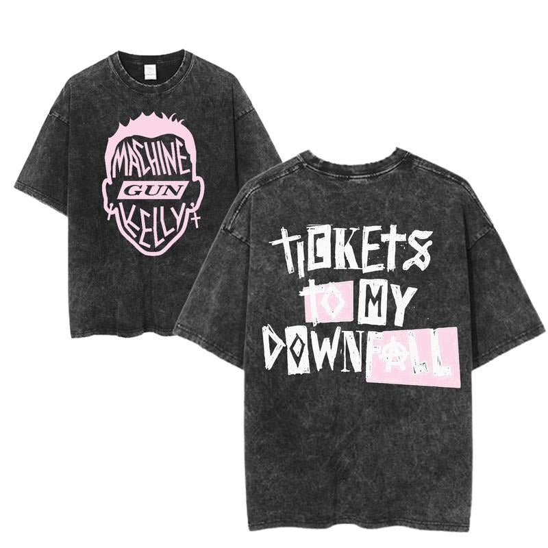 Machine Gun Kelly Tickets My Downfall MGK Album Cover - Adult & Kids T-Shirts, Sweatshirts & Hoodies apparel design preview 1