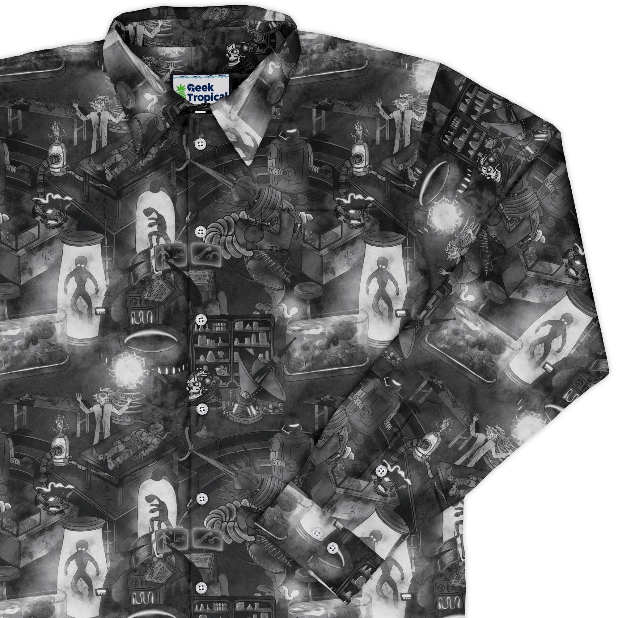 Mad Lab Midnight Button Up - Adult & Kids T-Shirts, Sweatshirts & Hoodies apparel design preview 1