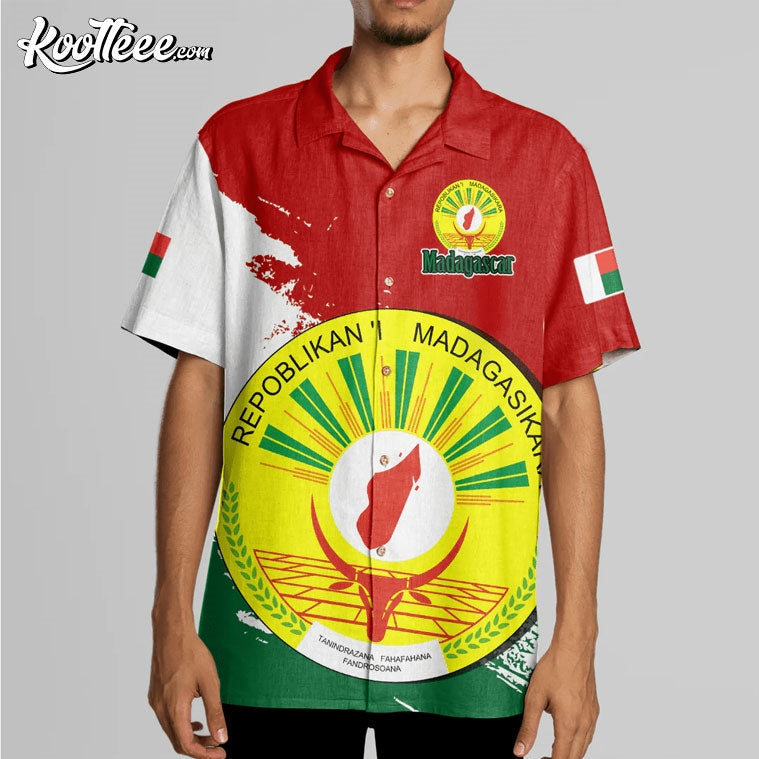 Madagascar Coat Of Arms Hawaiian - Adult & Kids T-Shirts, Sweatshirts & Hoodies apparel design preview 1