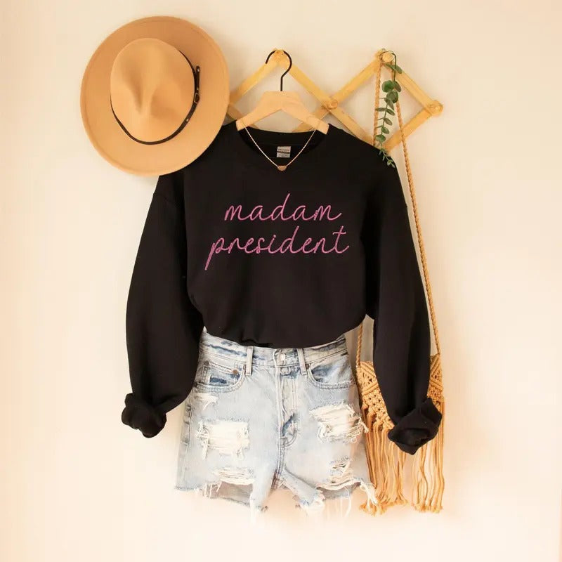 Madam President Democrat Rally Support Kamala Harris - Adult & Kids T-Shirts, Sweatshirts & Hoodies apparel design preview 1