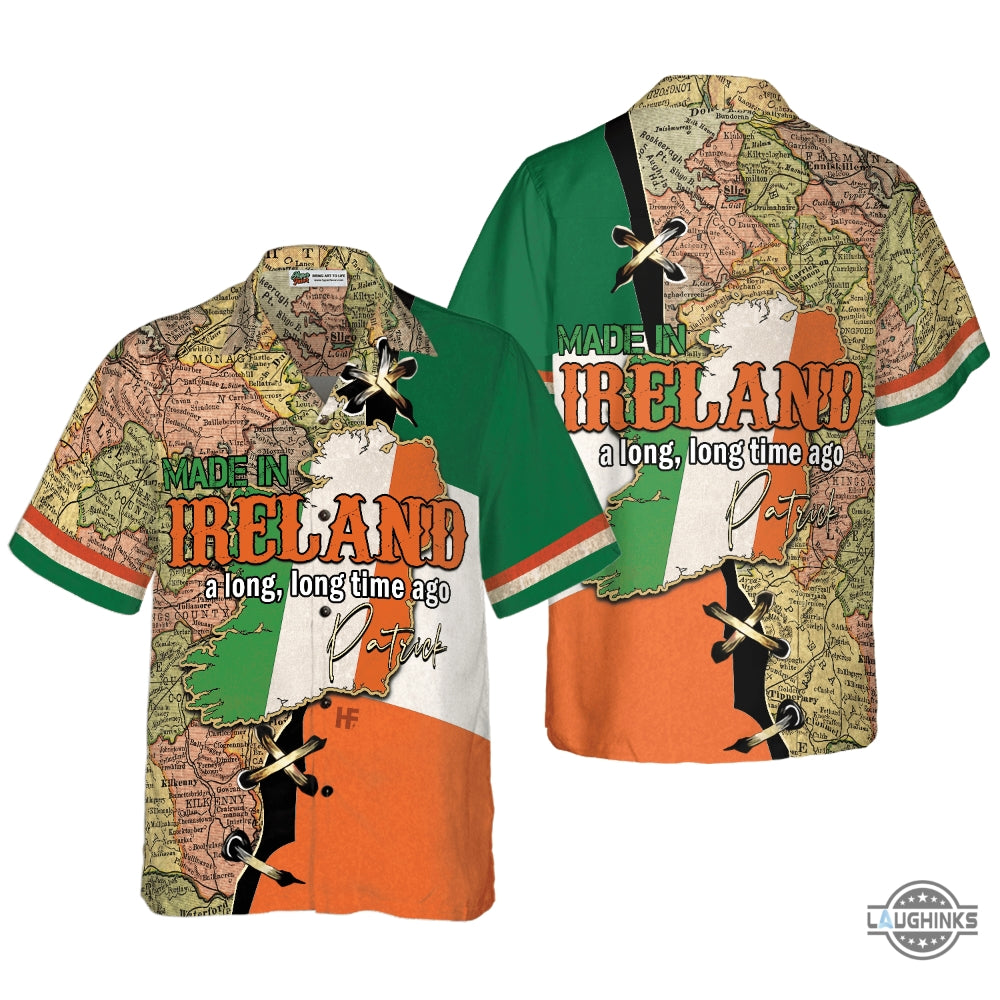 Made In Ireland A Long Time Ago Custom Hawaiian Aloha - Adult & Kids T-Shirts, Sweatshirts & Hoodies apparel design preview 1