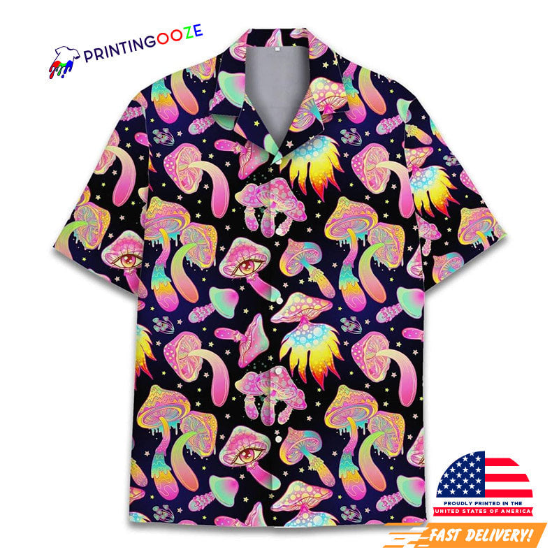 Magic Mushrooms Colors Hawaiian - Adult & Kids T-Shirts, Sweatshirts & Hoodies apparel design preview 1