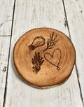 Magical Wooden Engraved Coaster Round Salt Rosemary - Adult & Kids T-Shirts, Sweatshirts & Hoodies apparel design preview 1