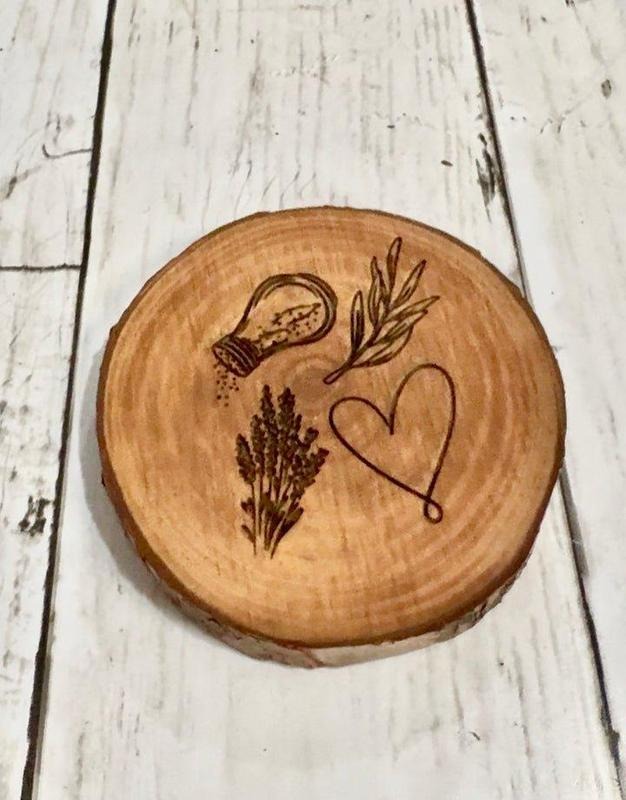 Magical Wooden Engraved Coaster Round Salt Rosemary - Adult & Kids T-Shirts, Sweatshirts & Hoodies apparel design preview 1