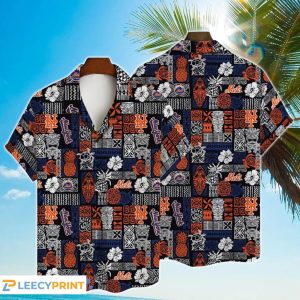 Major League Baseball 3D Print Mets Hawaiian For Men - Adult & Kids T-Shirts, Sweatshirts & Hoodies apparel design preview 1
