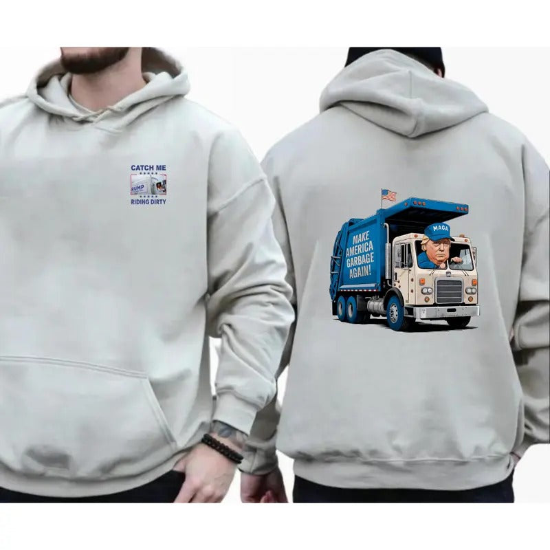 Make America Garbage Again Humorous Political Trump - Adult & Kids T-Shirts, Sweatshirts & Hoodies apparel design preview 1