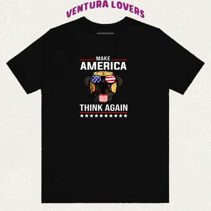 Make America Think Again Short Sleeved - Adult & Kids T-Shirts, Sweatshirts & Hoodies apparel design preview 1