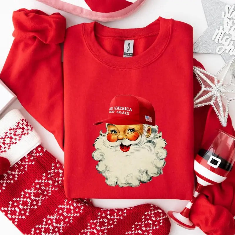 Make Great Again Santa Republican Mom - Adult & Kids T-Shirts, Sweatshirts & Hoodies apparel design preview 1