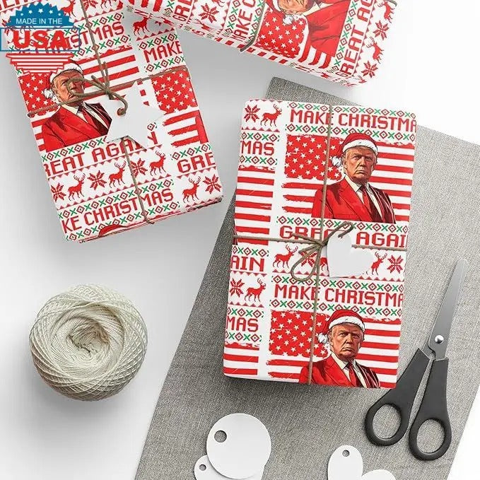 Make Great Again Trump Wrapping Paper Wrap Pro 2024 - Adult & Kids T-Shirts, Sweatshirts & Hoodies apparel design preview 1
