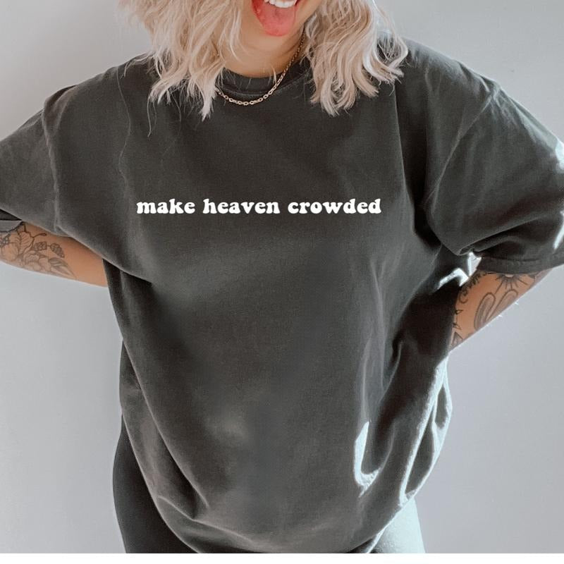 Make Heaven Croweded Coffee Relaxed Fit Printed USA - Adult & Kids T-Shirts, Sweatshirts & Hoodies apparel design preview 1