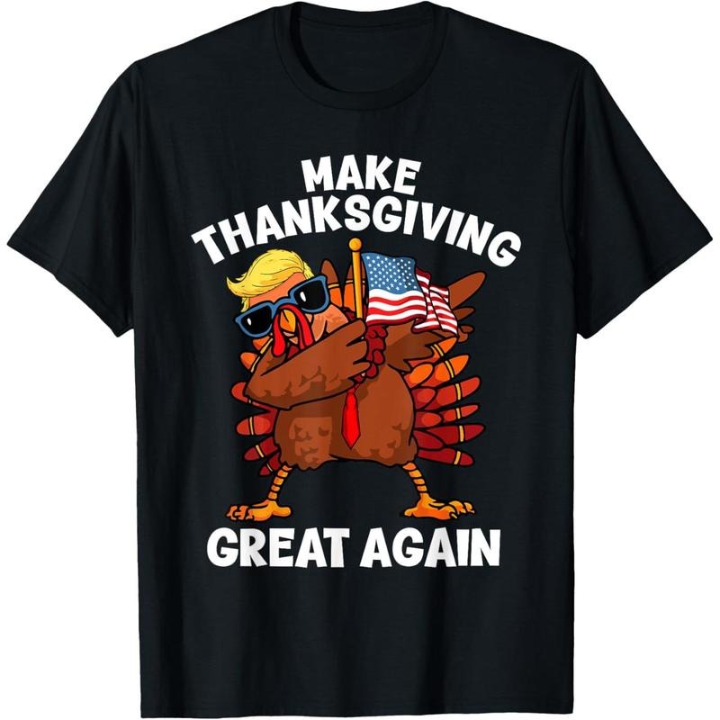 Make Thanksgiving Great Again Dabbing Turkey Trump - Adult & Kids T-Shirts, Sweatshirts & Hoodies apparel design preview 1