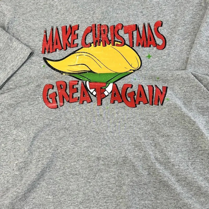 Make Great Again Trump Grinc Merry Grinchmas - Adult & Kids T-Shirts, Sweatshirts & Hoodies apparel design preview 1
