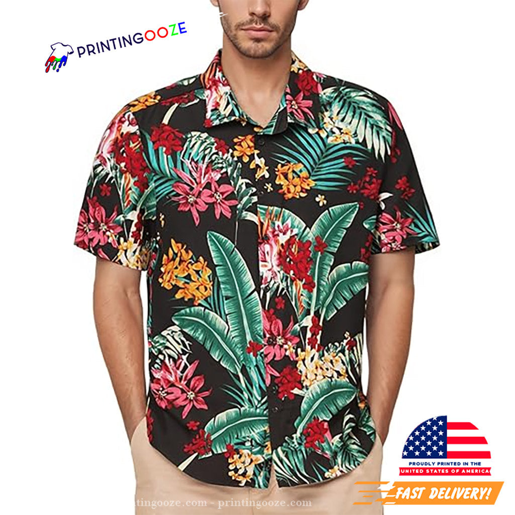 Male Tropical Floral Summer Party Holiday Hawaiian - Adult & Kids T-Shirts, Sweatshirts & Hoodies apparel design preview 1