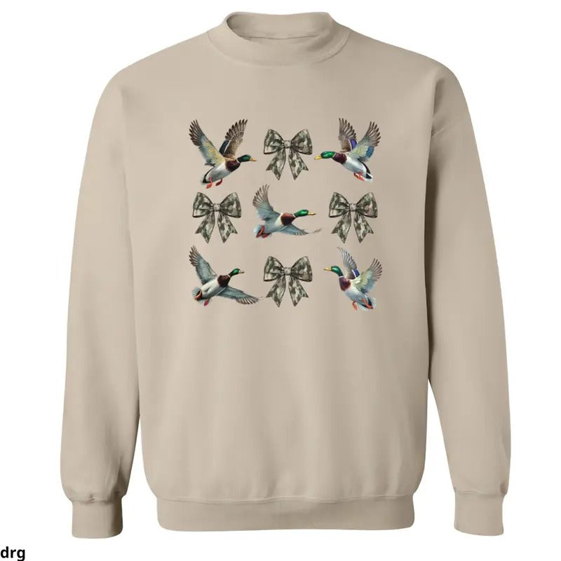 Mallard Duck Camo Bow Hunting Themed Enthusiasts - Adult & Kids T-Shirts, Sweatshirts & Hoodies apparel design preview 1