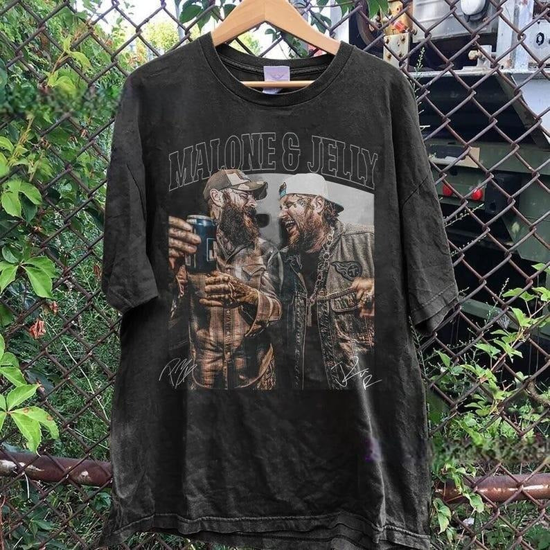 Malone Jelly 90s Retro Rap Hip Hop Streetwear Fans - Adult & Kids T-Shirts, Sweatshirts & Hoodies apparel design preview 1
