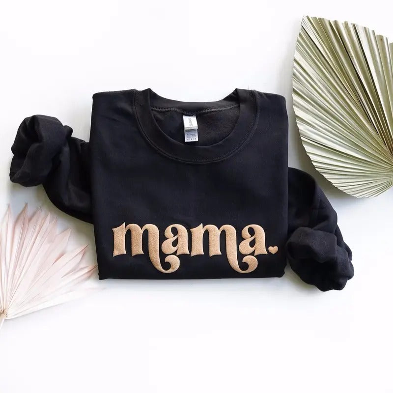Mama Black Puff Vinyl Cotton - Adult & Kids T-Shirts, Sweatshirts & Hoodies apparel design preview 1