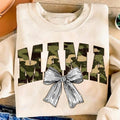 Mama Camo Camouflage Coquette Varsity Duck Retro - Adult & Kids T-Shirts, Sweatshirts & Hoodies apparel design preview 1
