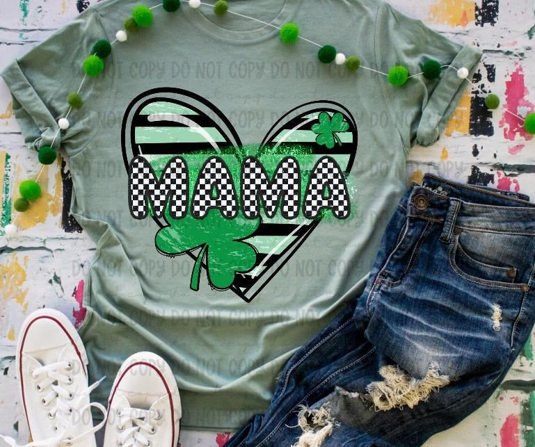 Mama Clover Heart DTF Transfers THIS IS NOT - Adult & Kids T-Shirts, Sweatshirts & Hoodies apparel design preview 1