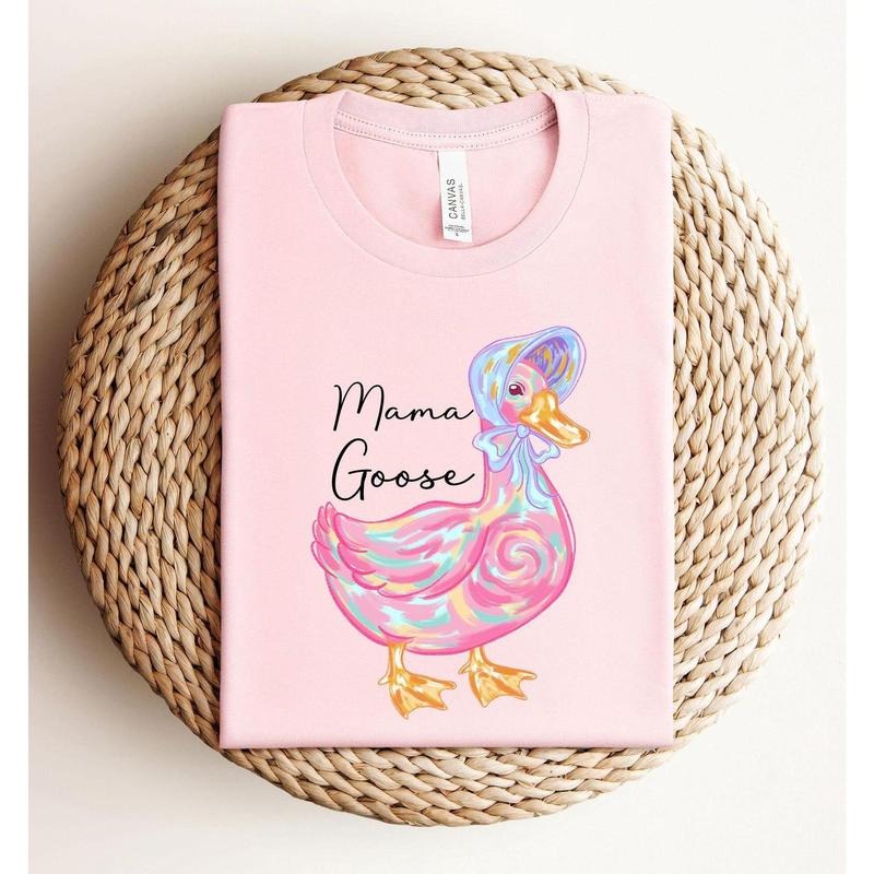 Mama Goose Funny Mom Watercolor Love Cute - Adult & Kids T-Shirts, Sweatshirts & Hoodies apparel design preview 1