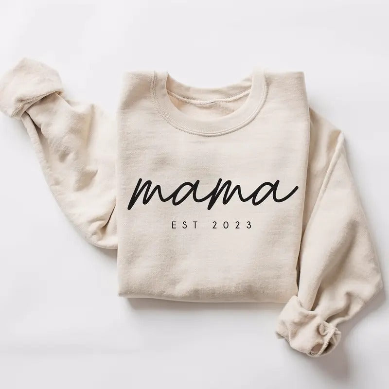 Mama Letters Crew Neck Casual Fitted Fit Medium - Adult & Kids T-Shirts, Sweatshirts & Hoodies apparel design preview 1