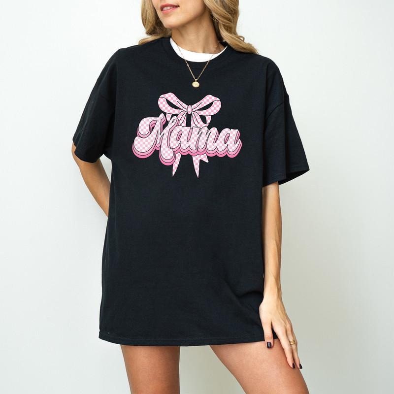 Mama Coquette Pink Bow Soft Girl Cute Mom Mother Days - Adult & Kids T-Shirts, Sweatshirts & Hoodies apparel design preview 1