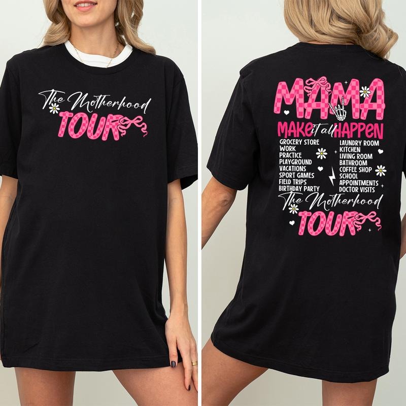Mama Tour Motherhood Funny Mom Life Be - Adult & Kids T-Shirts, Sweatshirts & Hoodies apparel design preview 1