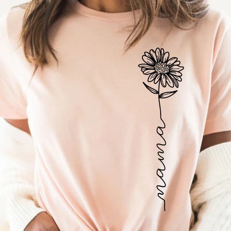 Mama Flower Mom Svg Wildflower Menswear Womenswear - Adult & Kids T-Shirts, Sweatshirts & Hoodies apparel design preview 1