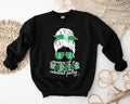 Mama Warrior Messy Bun Cerebral Palsy CP Support - Adult & Kids T-Shirts, Sweatshirts & Hoodies apparel design preview 1
