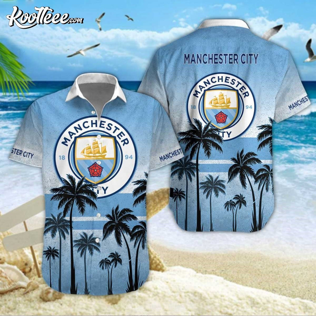 Manchester City Football Club Hawaiian - Adult & Kids T-Shirts, Sweatshirts & Hoodies apparel design preview 1