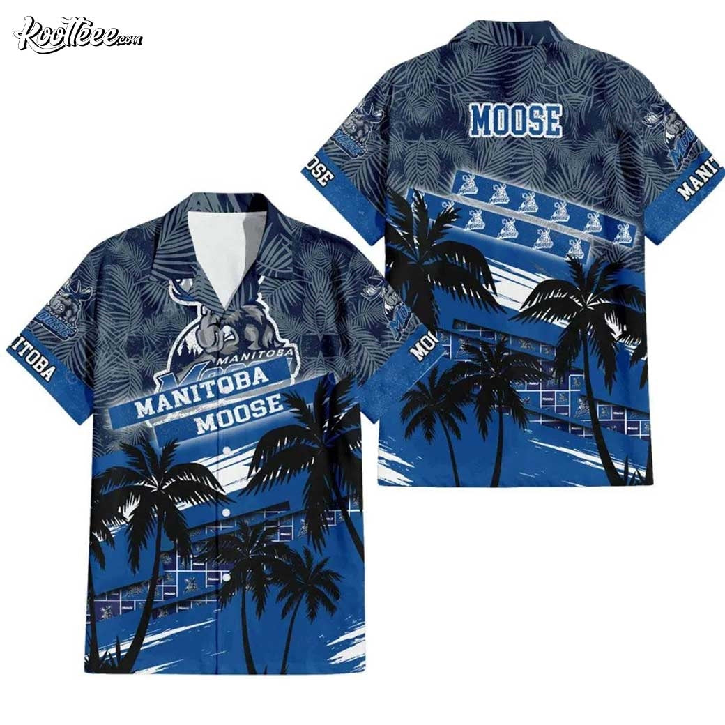 Manitoba Moose AHL Hawaiian - Adult & Kids T-Shirts, Sweatshirts & Hoodies apparel design preview 1