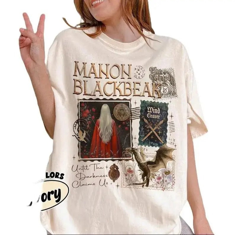 Manon Blackbeak Thirteen Now Until Darkness Claims Us - Adult & Kids T-Shirts, Sweatshirts & Hoodies apparel design preview 1