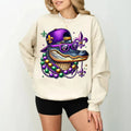 Mardi Gras Alligator Louisiana Crawfish Beads - Adult & Kids T-Shirts, Sweatshirts & Hoodies apparel design preview 1