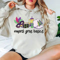 Mardi Gras Basics Shake Your Bootie Mask Retro Fat - Adult & Kids T-Shirts, Sweatshirts & Hoodies apparel design preview 1