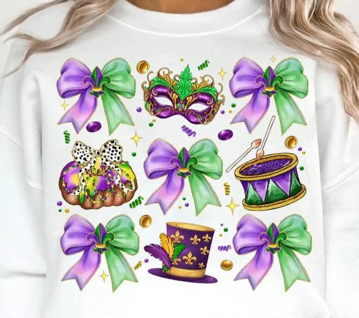 Mardi Gras Coquette DTF Transfers THIS IS NOT - Adult & Kids T-Shirts, Sweatshirts & Hoodies apparel design preview 1