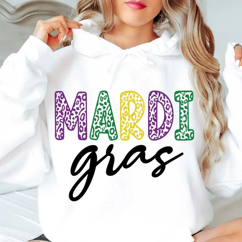Mardi Gras Louisiana Fat Tuesday Fleur De Lis - Adult & Kids T-Shirts, Sweatshirts & Hoodies apparel design preview 1