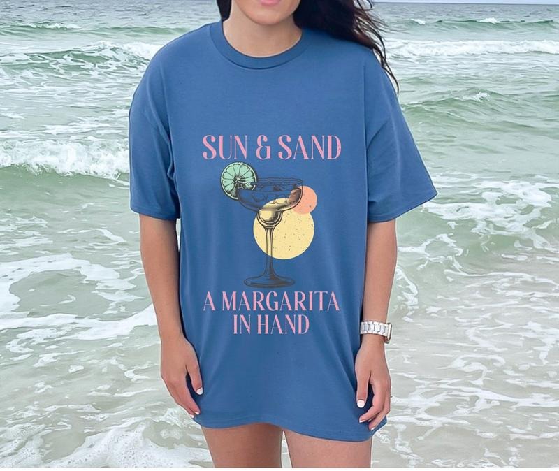 Margarita Drinking Tequila Salty Beach Vacation - Adult & Kids T-Shirts, Sweatshirts & Hoodies apparel design preview 1