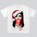 Mariah Scient Red Kitty Bubble Gum Santa Merry - Adult & Kids T-Shirts, Sweatshirts & Hoodies apparel design preview 1