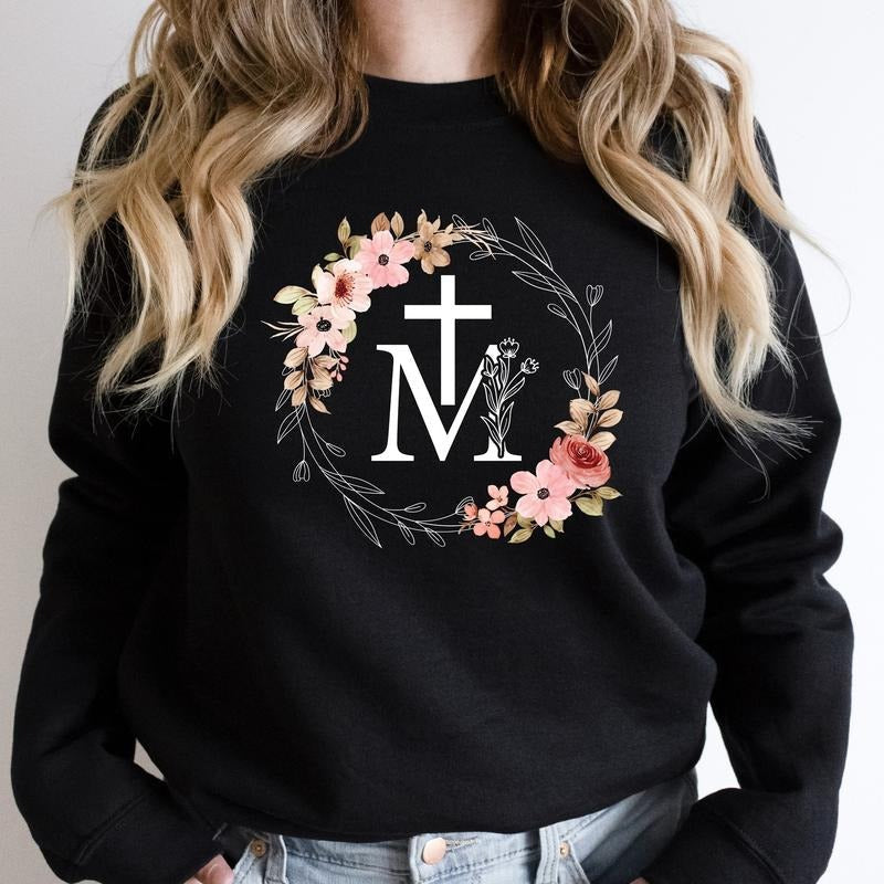 Marian Catholic Assumption Mary Christian Woman - Adult & Kids T-Shirts, Sweatshirts & Hoodies apparel design preview 1