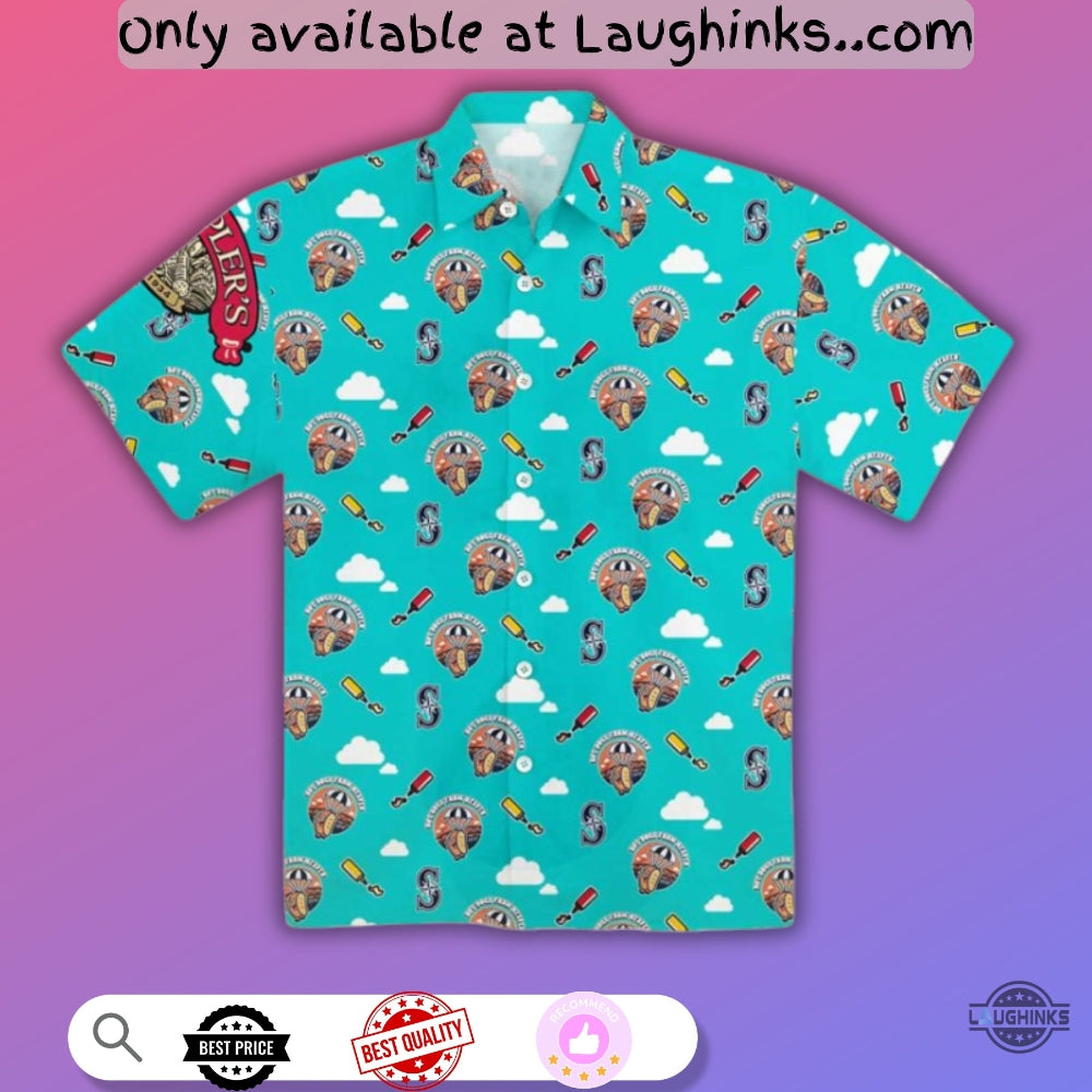 Mariners Hot Dogs From Heaven Night Hawaiian Giveaway - Adult & Kids T-Shirts, Sweatshirts & Hoodies apparel design preview 1
