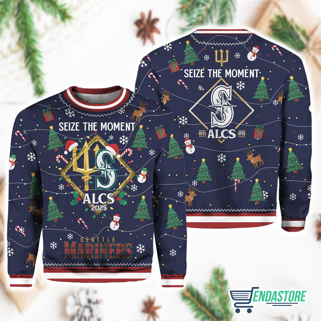 Mariners Seize The Moment ALCS 3D Ugly Christmas Sweater - Holiday Gift product image
