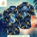 MLB Hawaiian Mariners Tropical Palm Night Baseball - Adult & Kids T-Shirts, Sweatshirts & Hoodies apparel design preview 1