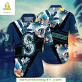 MLB Hawaiian Mariners Tropical Floral Aloha Baseball - Adult & Kids T-Shirts, Sweatshirts & Hoodies apparel design preview 1